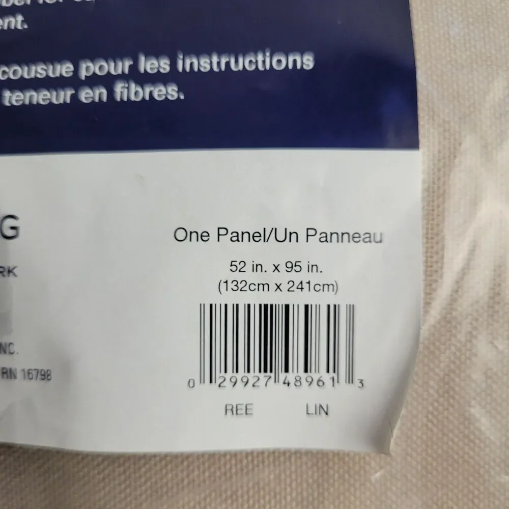 NEW No. Sun Zero Grommet Single Curtain Panel Color Linen 52 x 95 #BT1